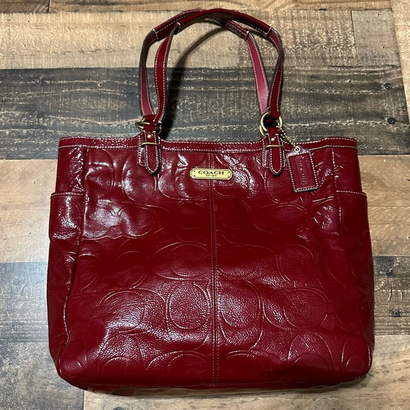 Coach Handbags - Coach Gallery Embossed Leather Tote